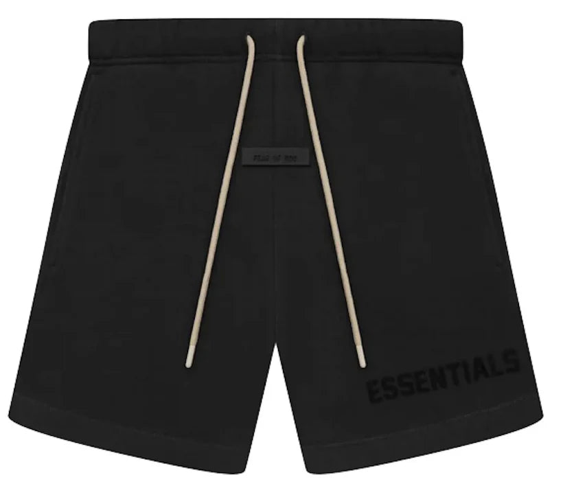 Fear of God Essentials Cream Drawstring Sweatshort Jet Black